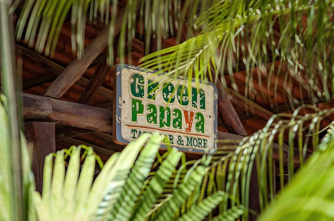 Green Papaya Taco Bar Tamarindo Costa Rica Sign