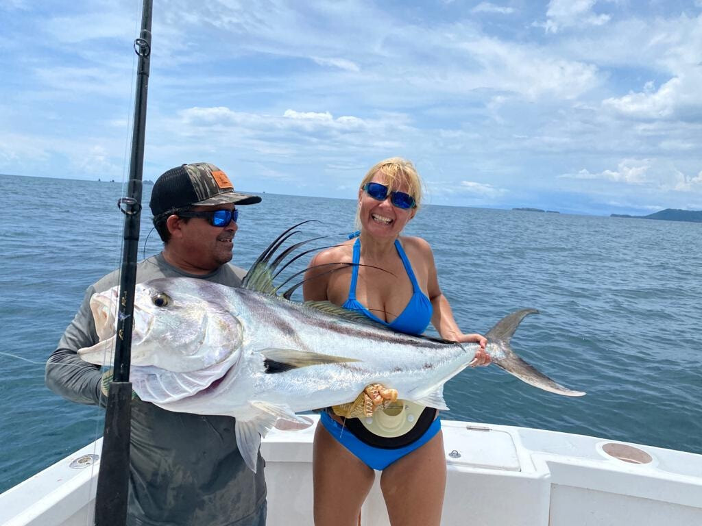 Liisa Quinn with crew member